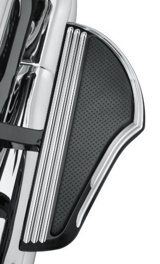 50500527Defiance Footboard Kit - Rider Gloss Black Machine Cut